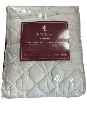 Lauren Ralph Lauren Studio Cotton Mattress Pad Twin XL Quilted 200 TC 39x80 NIP